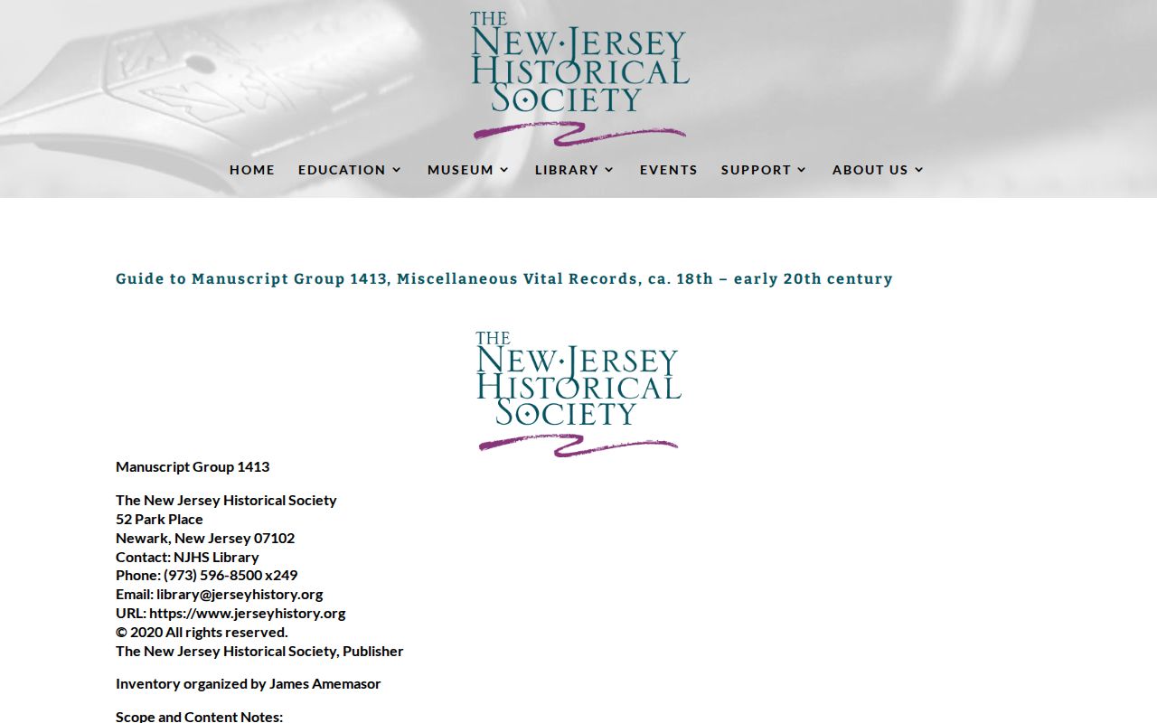 Piscataway city directory historical cemetery holdings guide